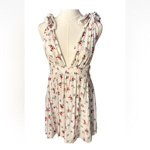 Forever 21 White Floral Backless Dress